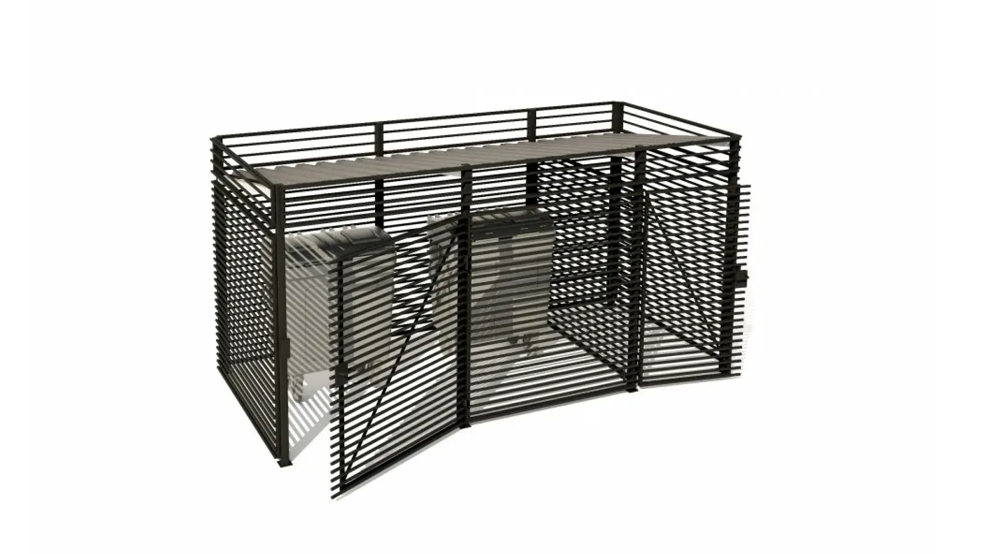 Контейнерная площадка без крыши 4085х1140х1605 мм  3 шт